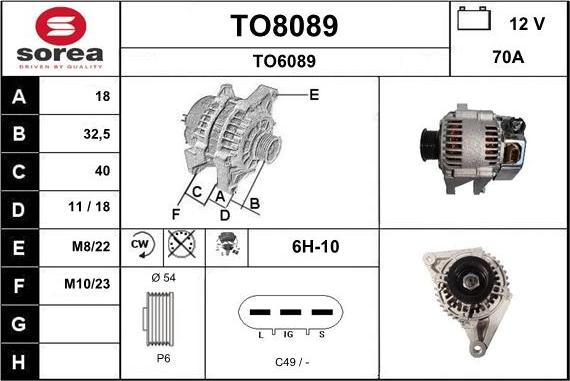 SNRA TO8089 - Alternator www.molydon.hr