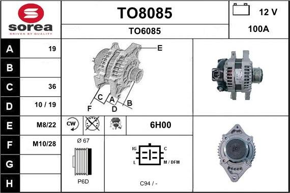 SNRA TO8085 - Alternator www.molydon.hr