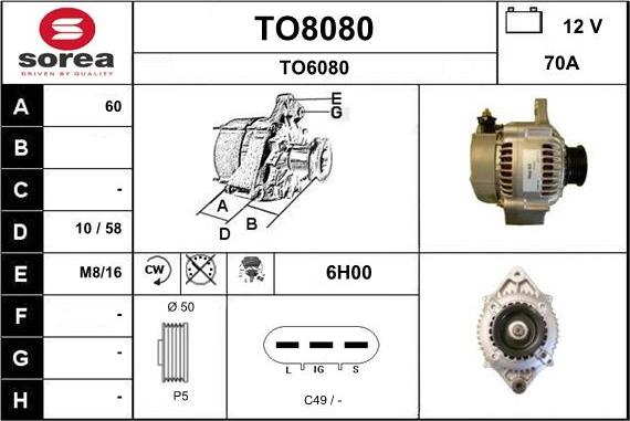 SNRA TO8080 - Alternator www.molydon.hr