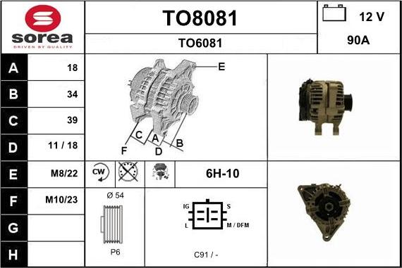 SNRA TO8081 - Alternator www.molydon.hr