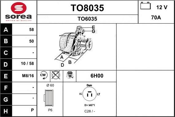 SNRA TO8035 - Alternator www.molydon.hr