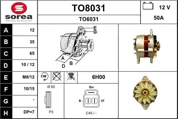 SNRA TO8031 - Alternator www.molydon.hr