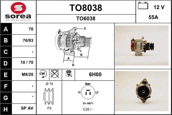 SNRA TO8038 - Alternator www.molydon.hr