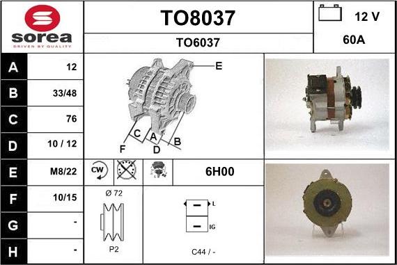 SNRA TO8037 - Alternator www.molydon.hr