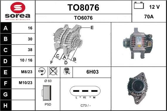 SNRA TO8076 - Alternator www.molydon.hr