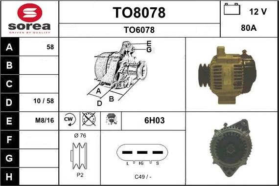 SNRA TO8078 - Alternator www.molydon.hr