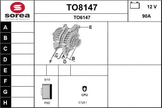 SNRA TO8147 - Alternator www.molydon.hr