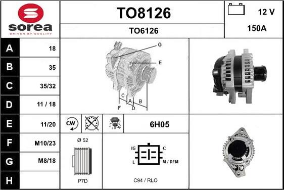 SNRA TO8126 - Alternator www.molydon.hr