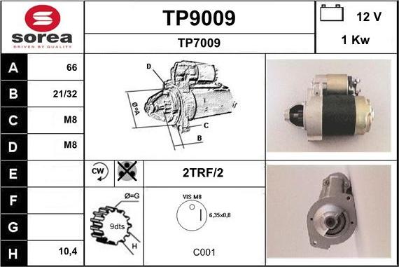 SNRA TP9009 - Starter www.molydon.hr