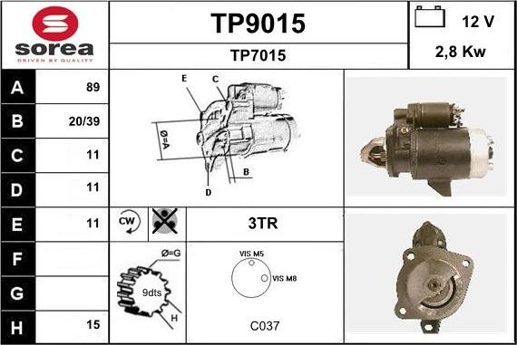 SNRA TP9015 - Starter www.molydon.hr