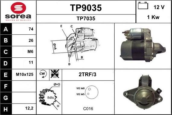 SNRA TP9035 - Starter www.molydon.hr