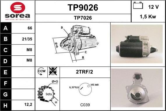 SNRA TP9026 - Starter www.molydon.hr