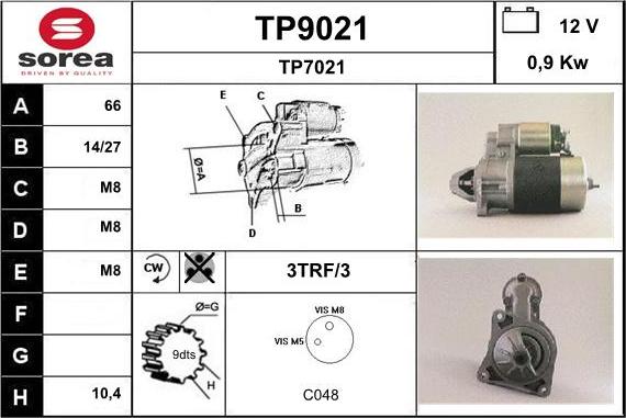 SNRA TP9021 - Starter www.molydon.hr