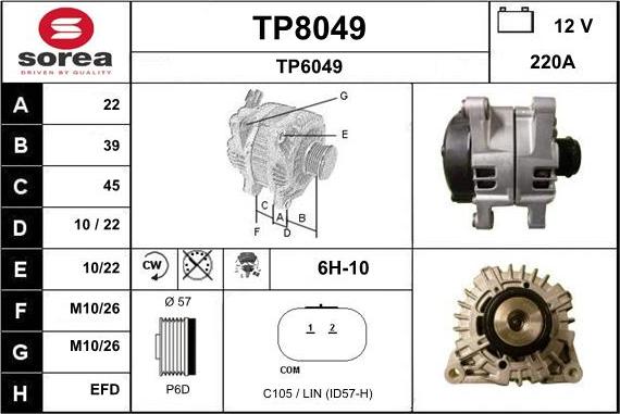 SNRA TP8049 - Alternator www.molydon.hr