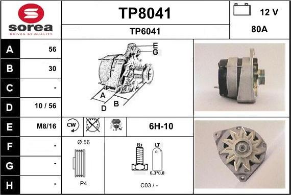 SNRA TP8041 - Alternator www.molydon.hr