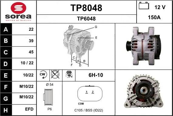 SNRA TP8048 - Alternator www.molydon.hr