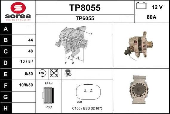 SNRA TP8055 - Alternator www.molydon.hr