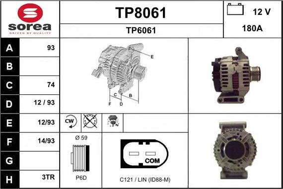 SNRA TP8061 - Alternator www.molydon.hr