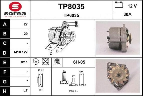 SNRA TP8035 - Alternator www.molydon.hr