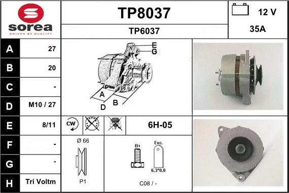 SNRA TP8037 - Alternator www.molydon.hr