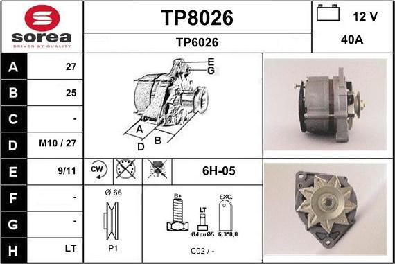 SNRA TP8026 - Alternator www.molydon.hr