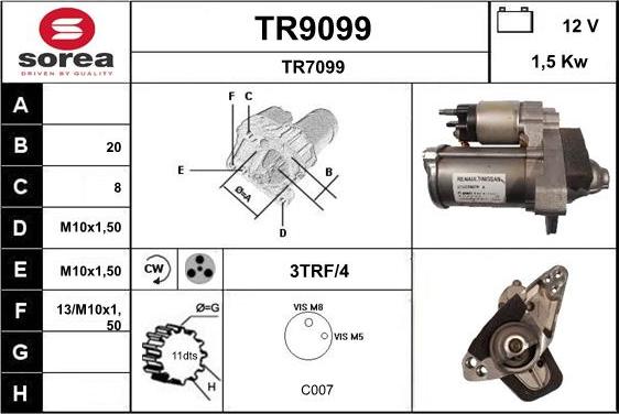 SNRA TR9099 - Starter www.molydon.hr