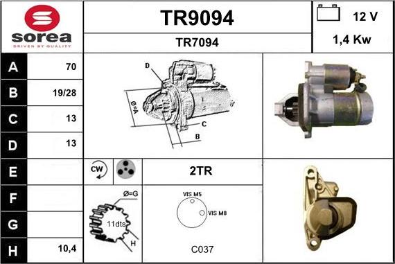 SNRA TR9094 - Starter www.molydon.hr