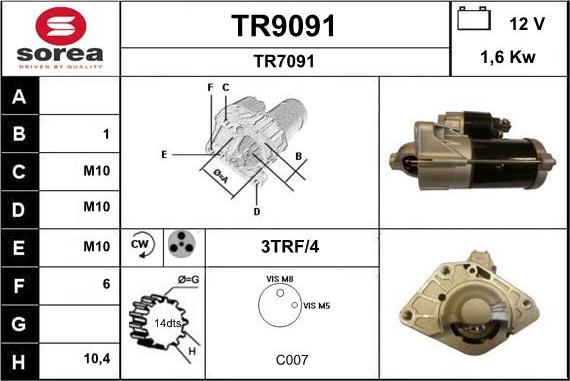 SNRA TR9091 - Starter www.molydon.hr