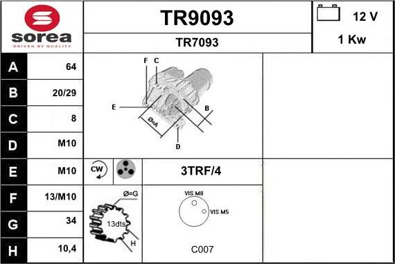 SNRA TR9093 - Starter www.molydon.hr