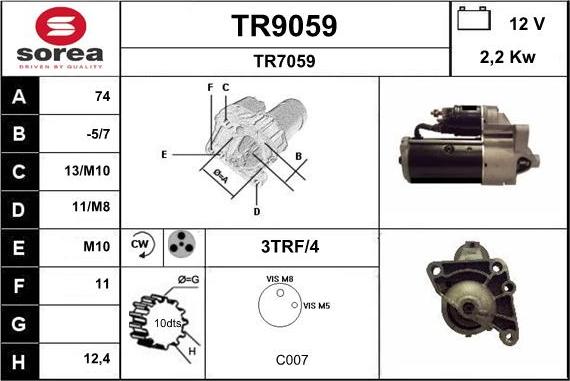 SNRA TR9059 - Starter www.molydon.hr