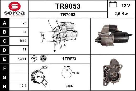 SNRA TR9053 - Starter www.molydon.hr