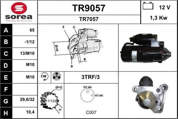 SNRA TR9057 - Starter www.molydon.hr