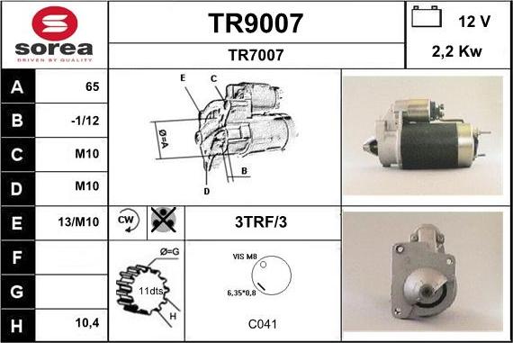 SNRA TR9007 - Starter www.molydon.hr