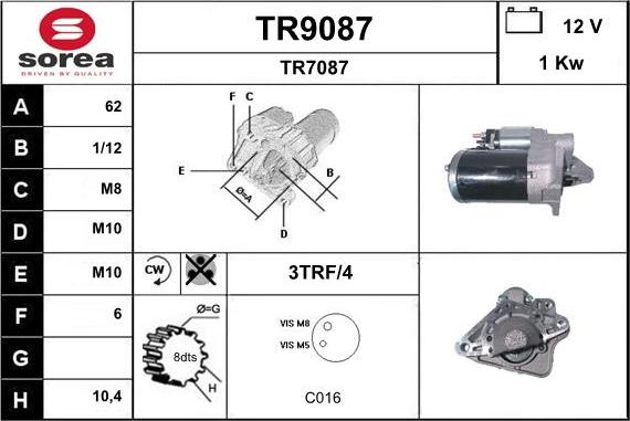 SNRA TR9087 - Starter www.molydon.hr