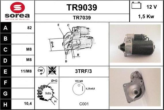 SNRA TR9039 - Starter www.molydon.hr