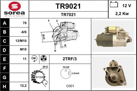 SNRA TR9021 - Starter www.molydon.hr