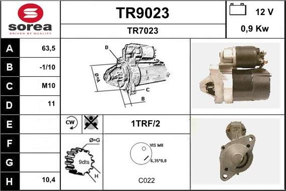 SNRA TR9023 - Starter www.molydon.hr