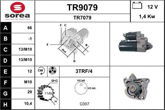 SNRA TR9079 - Starter www.molydon.hr