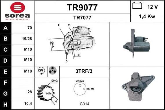 SNRA TR9077 - Starter www.molydon.hr