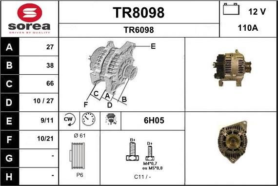 SNRA TR8098 - Alternator www.molydon.hr