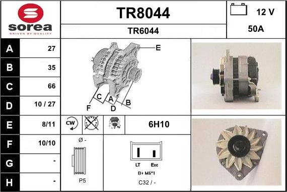 SNRA TR8044 - Alternator www.molydon.hr