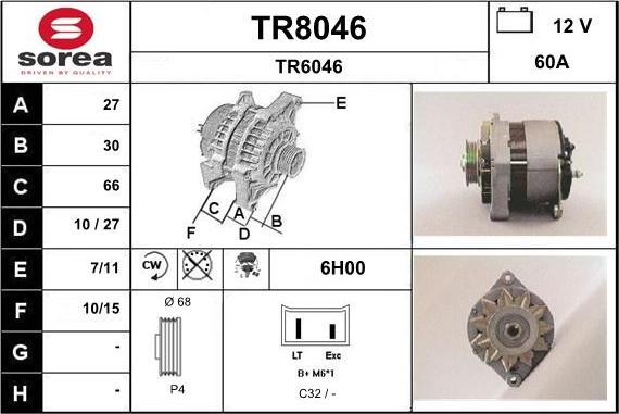 SNRA TR8046 - Alternator www.molydon.hr