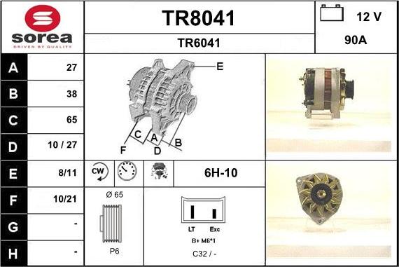 SNRA TR8041 - Alternator www.molydon.hr