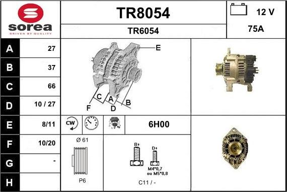 SNRA TR8054 - Alternator www.molydon.hr