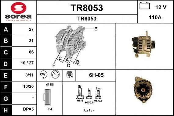 SNRA TR8053 - Alternator www.molydon.hr