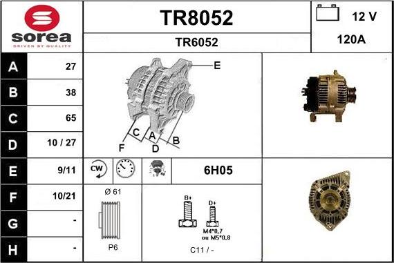 SNRA TR8052 - Alternator www.molydon.hr