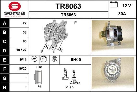 SNRA TR8063 - Alternator www.molydon.hr