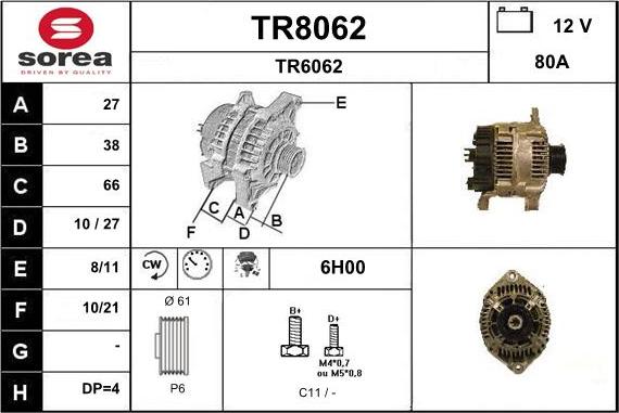 SNRA TR8062 - Alternator www.molydon.hr