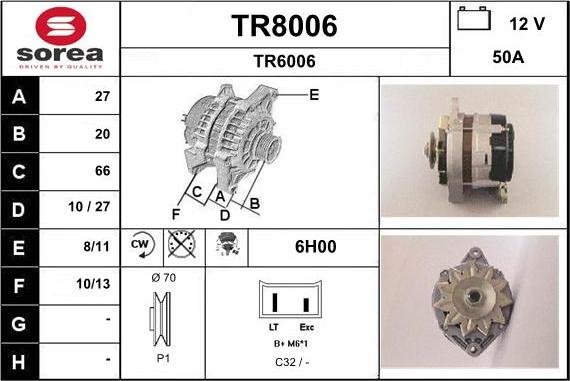 SNRA TR8006 - Alternator www.molydon.hr