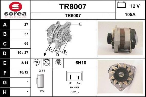 SNRA TR8007 - Alternator www.molydon.hr